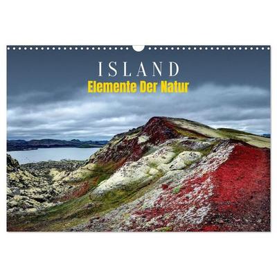 Island - Elemente der Natur (Wandkalender 2027 DIN A3 quer), CALVENDO Monatskalender