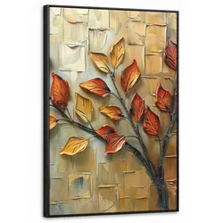 LEINWAND Bilder mit Rahmen - Baum - Abstrakt - Natur - Kunst - 60x90