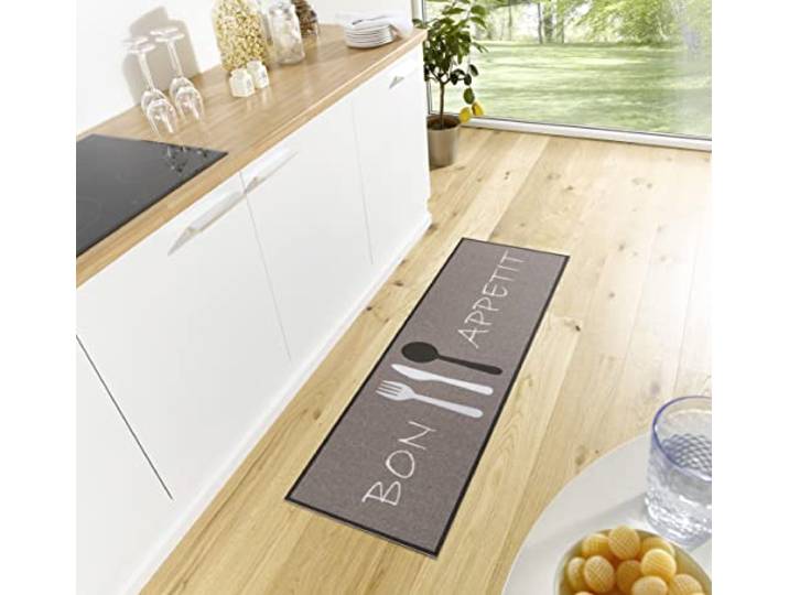 Hanse Home Cook & Clean Tapis de Cuisine – Motif Bon appétit - Antidérapant - Facile d'entretien - pour Cuisine\, Couloir\, entrée\, Salle à Manger - 50 x 150 cm