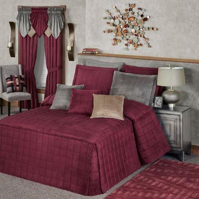 Touch of Class "Camden Grande Fitted Bedspread Claret, King 24"" Drop, Claret"