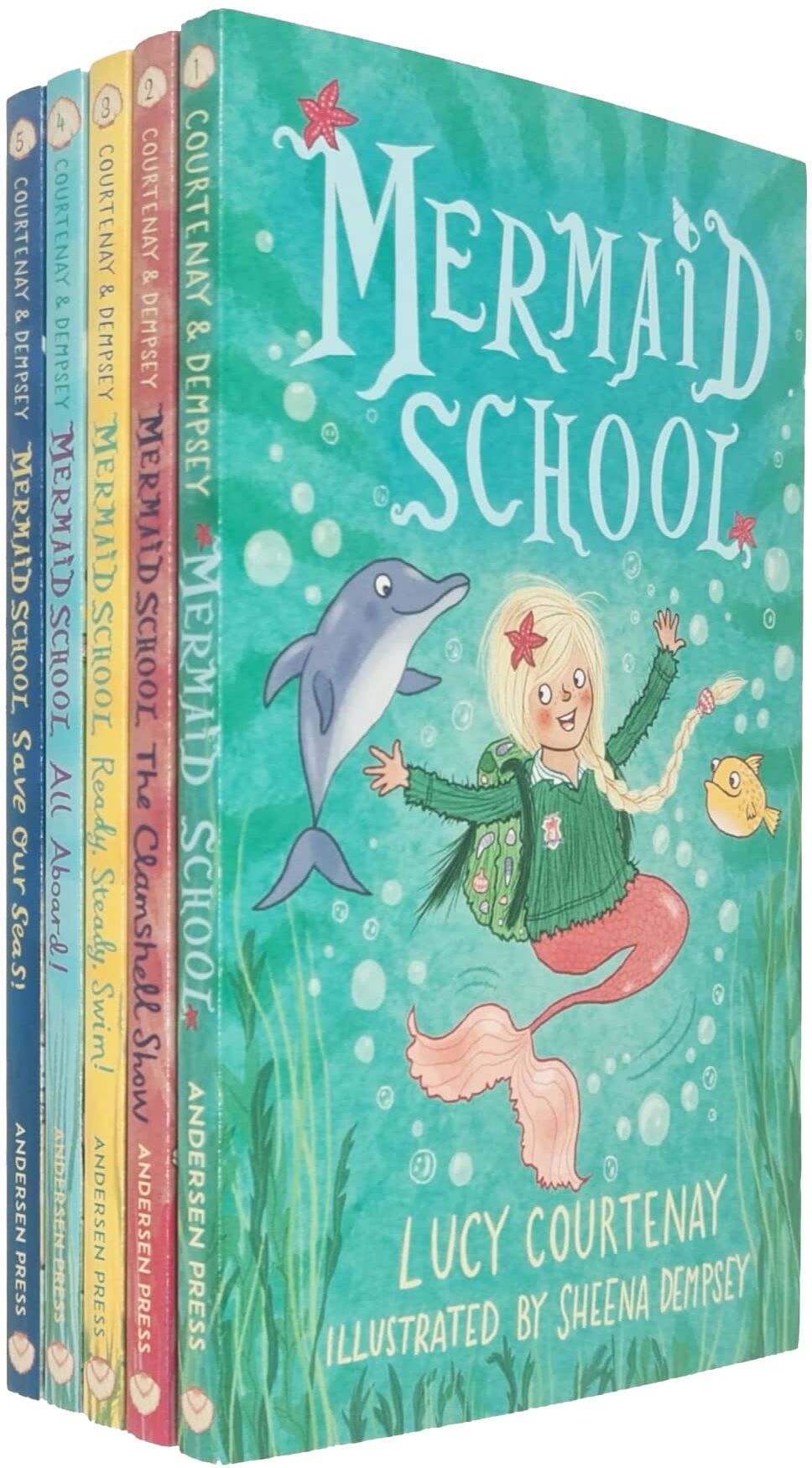 Andersen Press Mermaid School Series by Lucy Courtenay - 5 Books Collection Set - Ages 6-9 - Paperback - Marnie Blue Underwater School Adventures