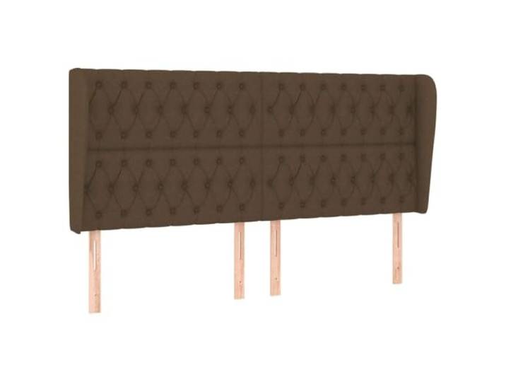 Makastle Kopfteil mit Ohren Dunkelbraun 183x23x118 cm Stoff Höhenverstellbar