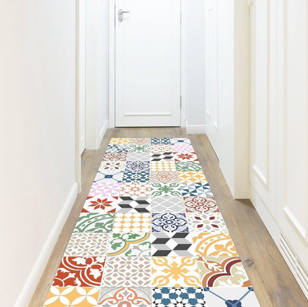 Modern Geometrisch Vinyl Tapijt voor Volwassenen - Rechthoekig