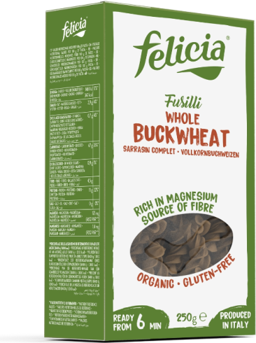 Felicia Bio Whole Grain Saraceno Fusilli Pasta 250 gr