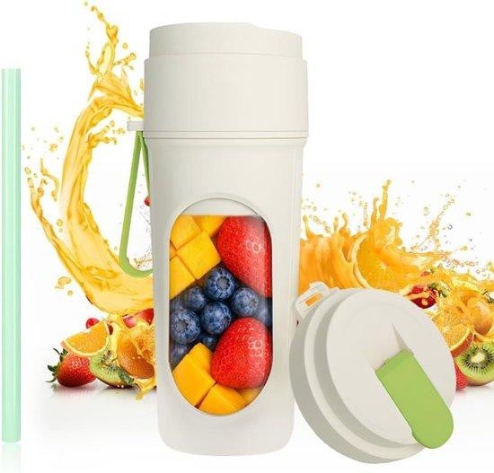 Yotutun Draagbare Mixer Smoothie Maker met 12 Roestvrijstalen Messen, 450 ml, Groen