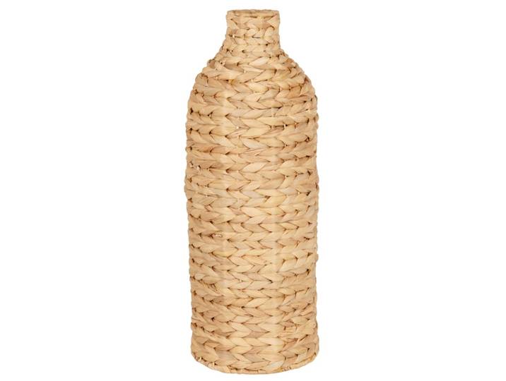 Große Vase aus geflochtener Wasserhyazinthe H50cm