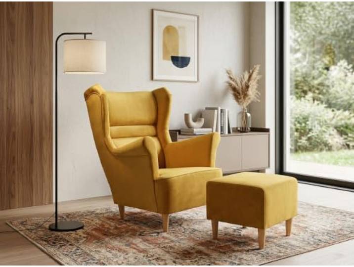 Family Meble Ohrensessel mit Fußhocker Zoja Royal – Variante Royal 10