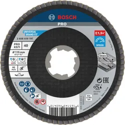 Bosch PRO Fächerschleifscheibe X571 Best for Metal, gewinkelt, Fiber - 2608619197