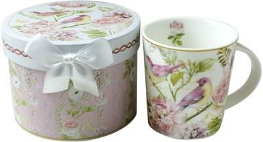 STP Goods Birds in Rose Garden Bone China Mug in Gift Box