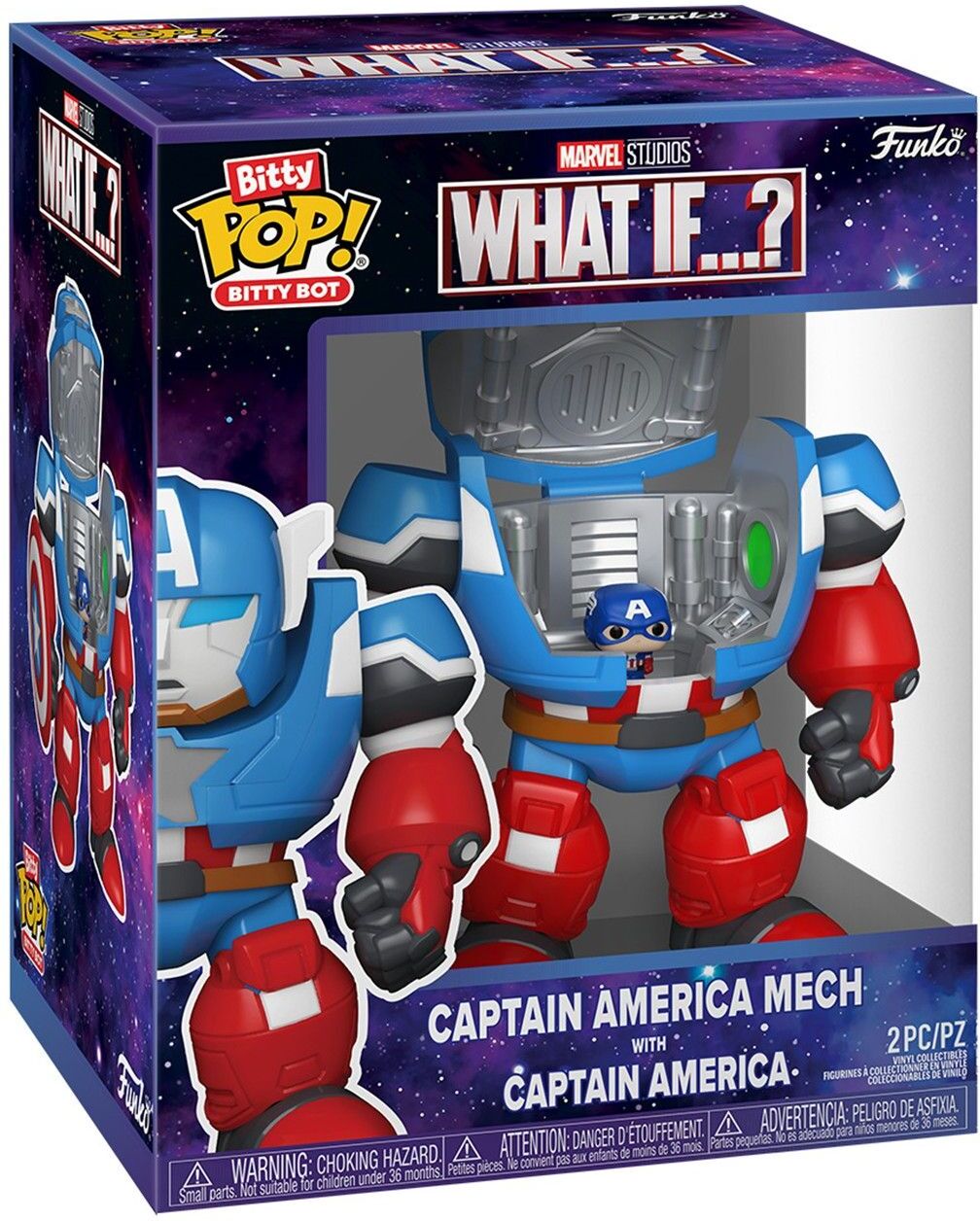 Funko Bitty Pop! Bitty Bots Marvel: What If…? - Captain America (Mech with