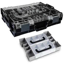 Sortimo Systemkoffer L-Boxx 102 schwarz mit transparentem Deckel + Inset Mini L-Boxx