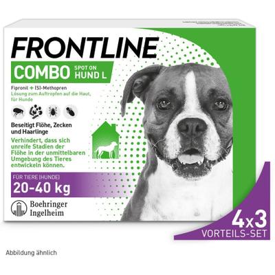 Frontline Combo Spot on gegen Flöhe und Zecken Hund L 20-40kg 4x3 St Lösung