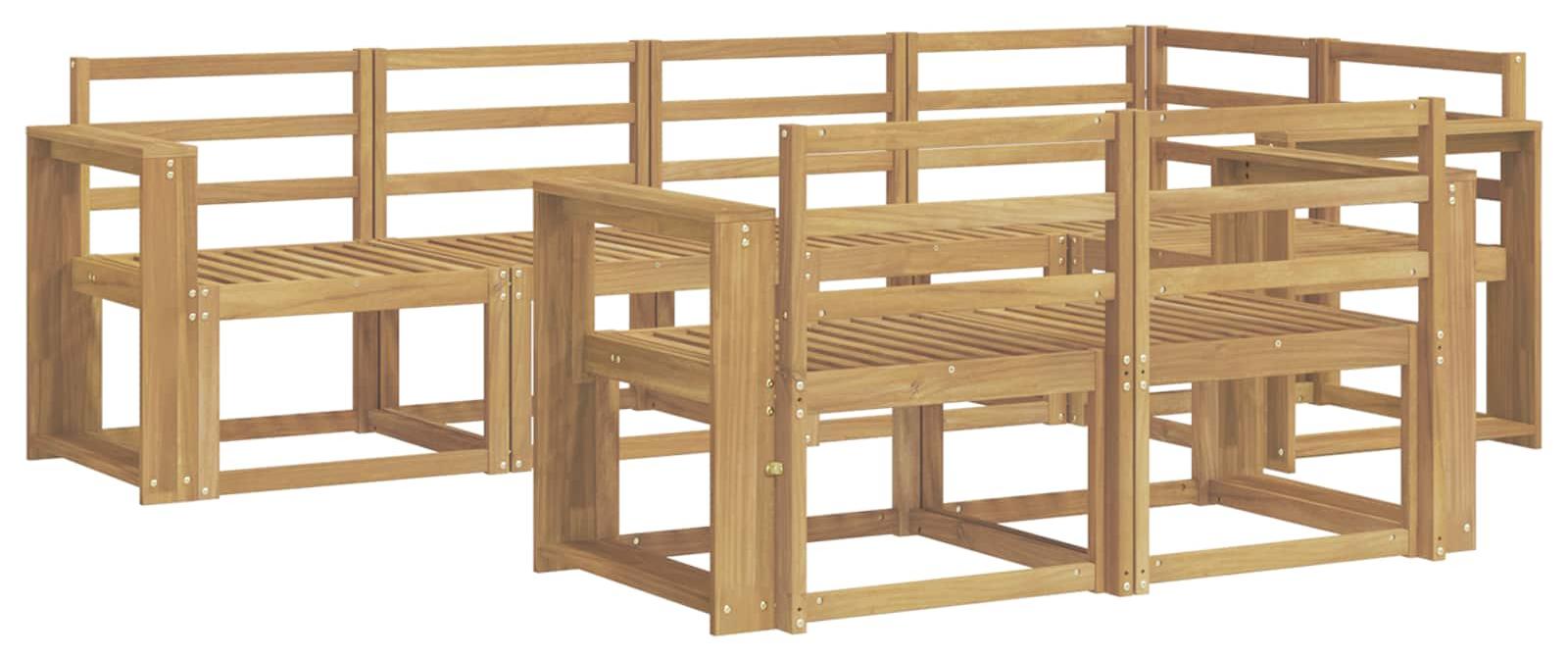 Garnitur aus 7 Outdoor-Sofas, weiß