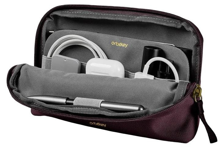 Orbitkey Desk Pouch - Elektronische accessoiretas, pruim
