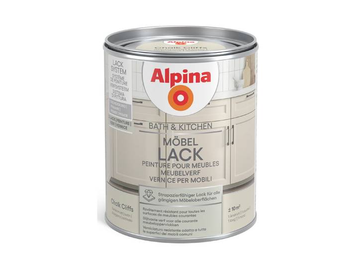 Alpina Möbellack Bath & Kitchen Chalk Cliffs Beige 0.75 l Seidenmatt