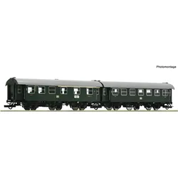 Roco 6200123 H0 2er-Set 1 Umbauwagen der DB 1./2. Klasse Wagen, Gattung AB3yg, 2 (Spur H0)