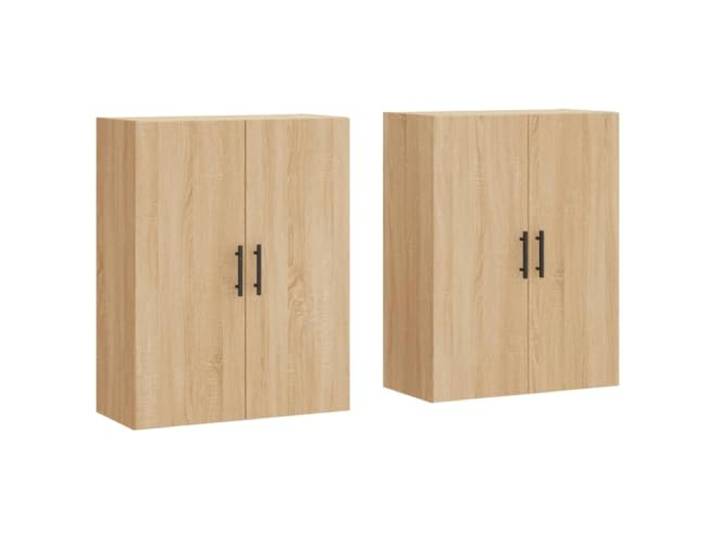 TEKGHUT Wandschränke 2 STK. Sonoma-Eiche 69,5x34x90 cm Holzwerkstoff, glatte Oberfläche, feuchtigkeitsbeständig, Wandmontage ohne Bodenfläche, Türen mit Griffen, viel Stauraum