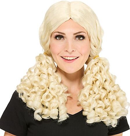 Lockenperücke "Zöpfe", blond