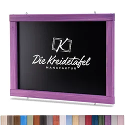 Die Kreidetafel Manufaktur Kreidetafel mit Holzrahmen / Flieder 100x50cm