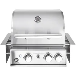 Allgrill TOP-Line CHEF S - BUILT-IN Variante - Edelstahl, 2 Brenner, Backburner und Air-System