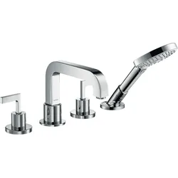 hansgrohe AXOR Citterio 4-Loch Wannenrandarmatur mit Hebelgriffen, 39446000, Farbe: Chrom