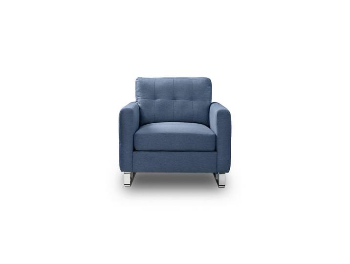Mid.you Sessel Hera, Dunkelblau, Metall, 93x92x94 cm, Wohnzimmer, Sessel, Polstersessel