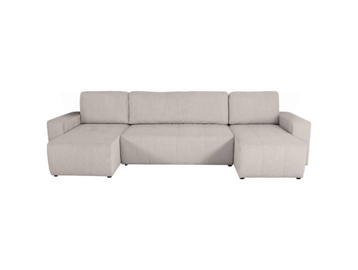 Xora Wohnlandschaft, Hellbraun, Füllung: Schaumstoffflocken, U-Form, 317x146 cm, Wohnzimmer, Sofas & Couches, Wohnlandschaften, Wohnlandschaft U-Form
