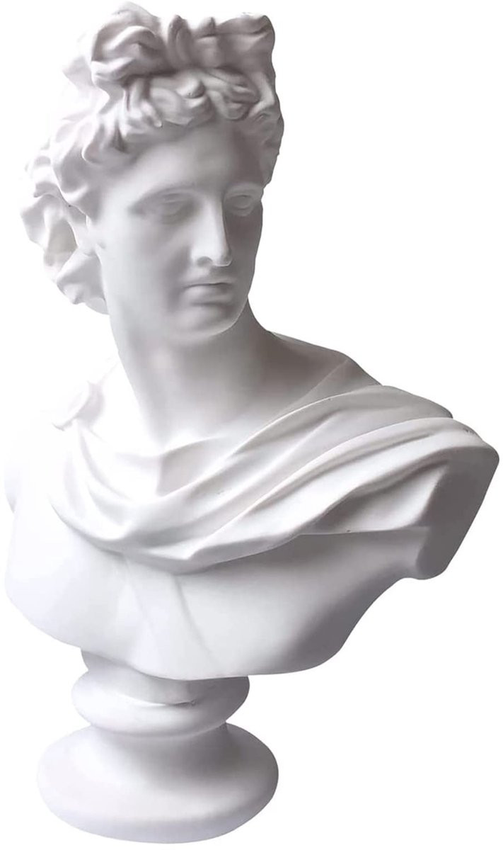 YiYFiT Hars Buste Standbeeld Apollo Sculptuur 15 cm Griekse Mythologie Ornament voor Thuis Decoratie