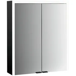 emco prime 3 Spiegelschrank, 600mm, 2 Türen, Aufputzmodell, 949714302, Farbe: schwarz/spiegel