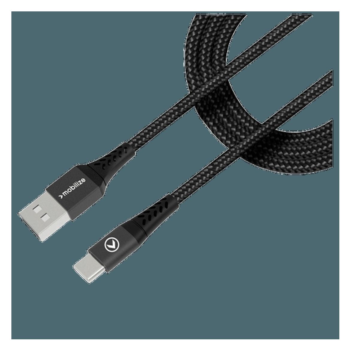 Mobilize Nylon USB auf USB-C (1 m, 15 W) (MOB-USBCA-021)