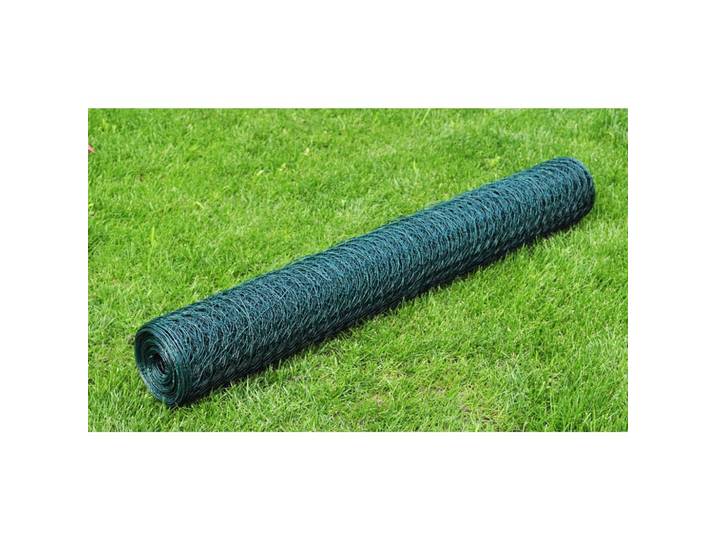 vidaXL Drahtzaun mit PVC-Beschichtung 25x0,75 m Grün