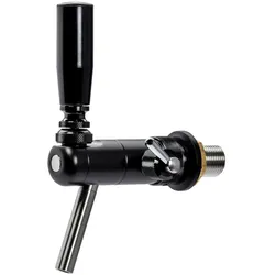 Raffeiner Junior Edelstahl Zapfhahn Kompensatorhahn Schankhahn schwarz matt 55mm