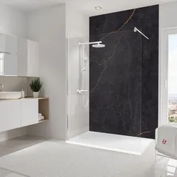 Schulte  ExpressPlus  Duschrückwand  DecoDesign  Softtouch  150x255  cm  Stein  Marmor-Anthrazit-Kupfer