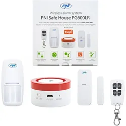 PNI, Zubehör Gebäudesicherheit, Safe House PG600LR Funkalarmsystem, Smart-Home-Sicherheitssystem, kabellose Verbindung, Einbruch
