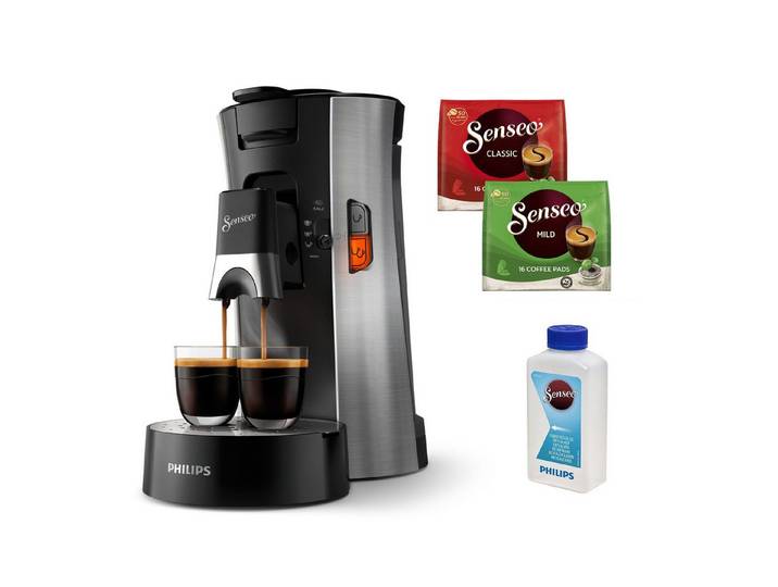 Philips Senseo Kaffeepadmaschine Select CSA250/10, mit drei Kaffee-Einstellungen, Memo-Funktion