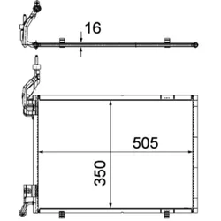 Kondensator Klimaanlage MAHLE AC 579 000P für Ford Fiesta VI Van
