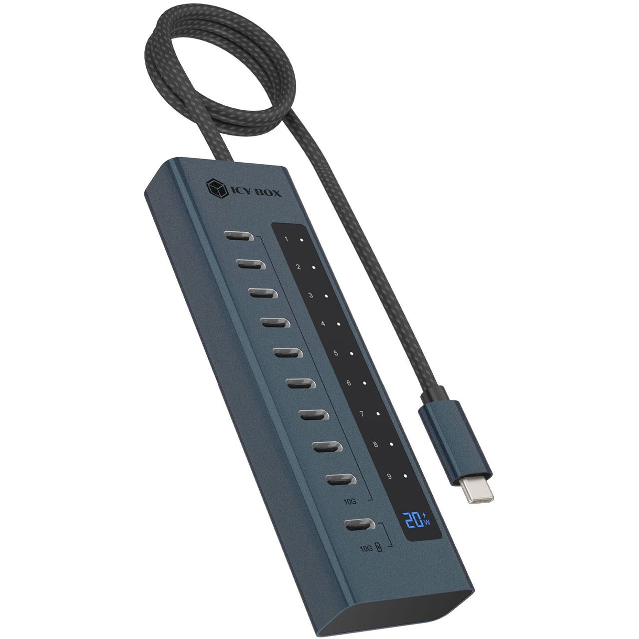 Icy Box 10-in-1 Hub IcyBox USB 3.2 mit 10 Anschl?ssen