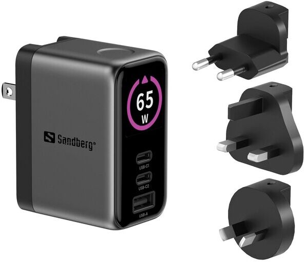 CARREGADOR SANDBERG TRAVEL 65W