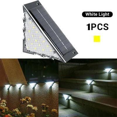 Uplift Picks Solar Deck Step Lights For Waterproof Outdoor Fence Railing Pathway Illumination white (1 Pc)