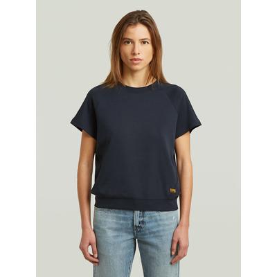 T-Shirt G-STAR "Raglan T-Shirt", Damen, Gr. M, blau (salute), Obermaterial: 100% Baumwolle, Shirts T-Shirt