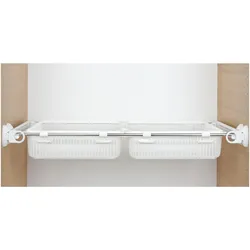 Servetto, Möbelausstattung, Self System Korbauszug verstellbar Aluminium/weiss (1 Stk.)