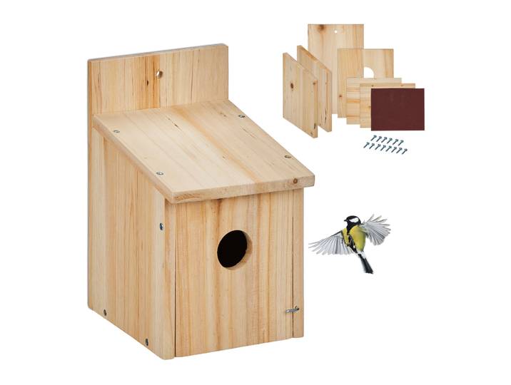 Nistkasten Bausatz für Vögel Hellbraun