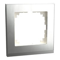 Decor-Rahmen einfach mit glänzender Oberfläche aus Thermoplast, Schutzart IP20 edelstahl, Retail
