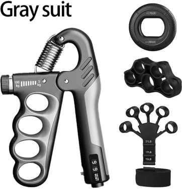 Uplift Curations Grip Strength Hand Exerciser Adjustable Wrist Expander For Hand And Forearm Strength gery 4pcs