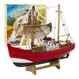 Lean Toys Sammlermodell eines roten Fischereifahrzeugs (65615740)