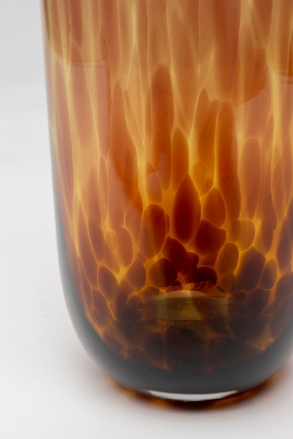 Glas KARE DESIGN "Caramel", braun, B:8cm H:15,5cm, Glas, Trinkgefässe, Glas, Longdrink-, Wein-, Sekt- oder Wasserglas braun 15,5cm, 600ml, 4