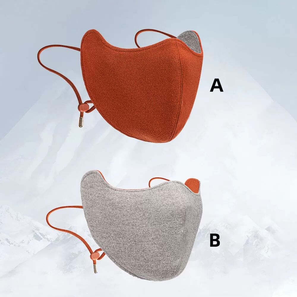 INF Doppelseitige Fleece Warme Gesichtsmaske - Leichter & Atmungsaktiver Winterschutz Schwarz