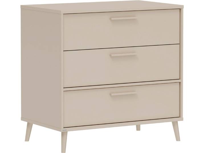 PAIDI Wickelkommode EEFJE in Beige, 3 Schubladen mit Soft-Close, verschiedene Ausführungen, langlebige Kommode, geprüfte Sicherheit, Wickeltisch aus Holz