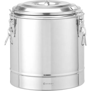 Hendi Thermobehälter Kitchen Line 708088, Edelstahl, hält stundenlang warm, silber, auslaufsicher, 19 Liter