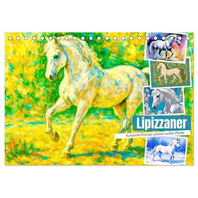 Lipizzaner. Kunstvolle Porträts schöner Pferde (Tischkalender 2027 DIN A5 quer), CALVENDO Monatskalender